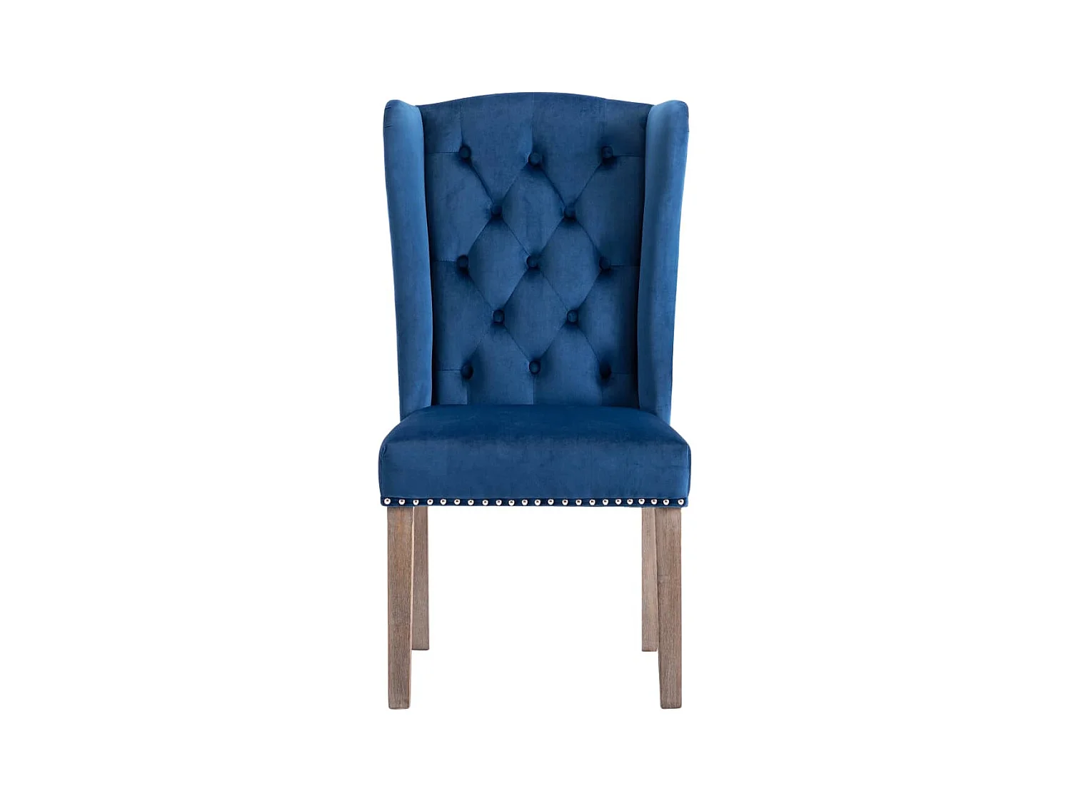 Eetkamerstoelen 2 st fluweel blauw