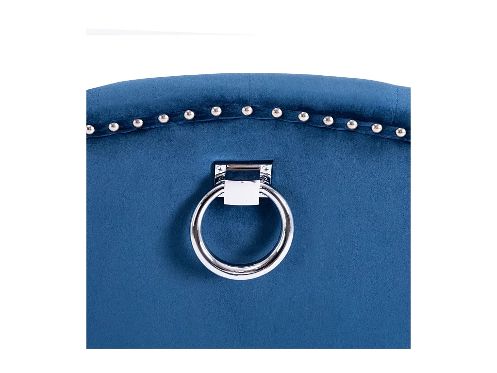 Eetkamerstoelen 2 st fluweel blauw