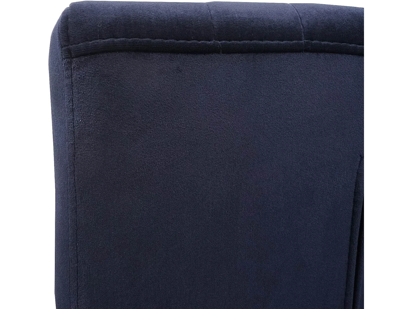 Lot de 2 chaises de salle à manger chaise de conférence en acier inoxydable brossé velours anthracite-bleu CDS04482