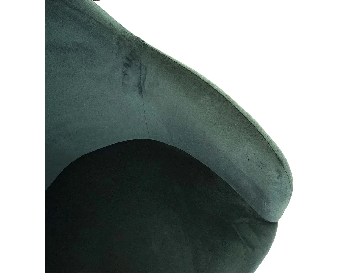 Lot de 2 chaises de salle à manger design rétro en tissu velours vert pieds métal dorés 04_0000381