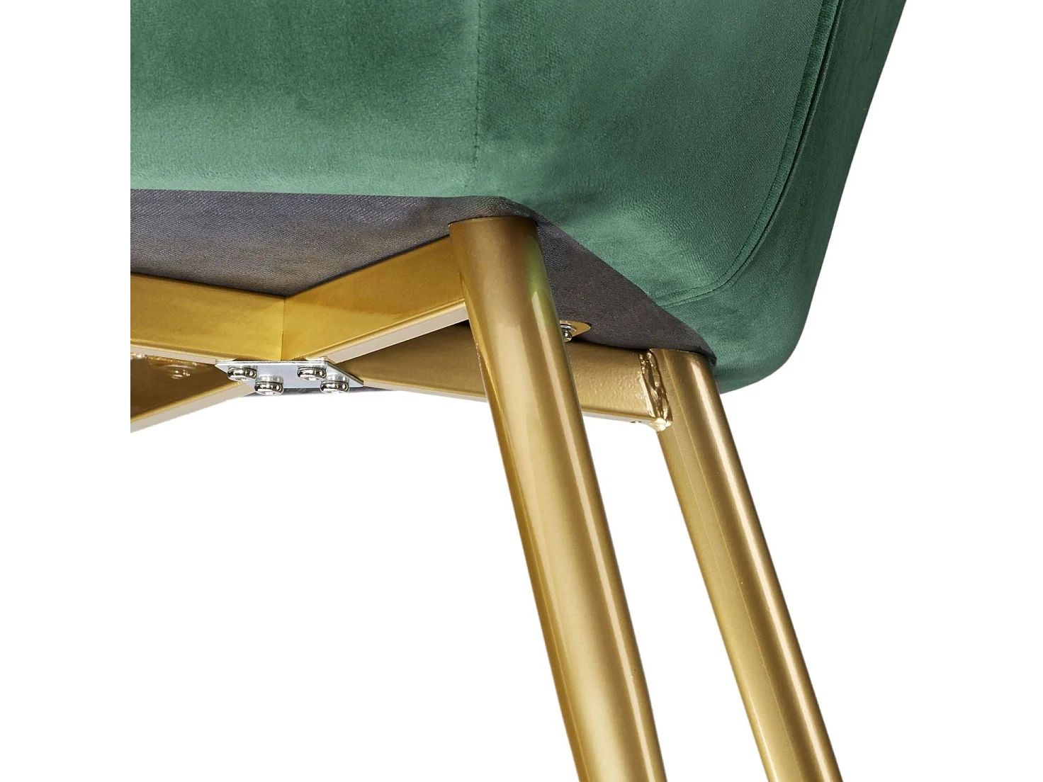 Lot de 6 chaises pieds doré siège de salon cuisine salle à manger design élégant velours vert 08_0000062