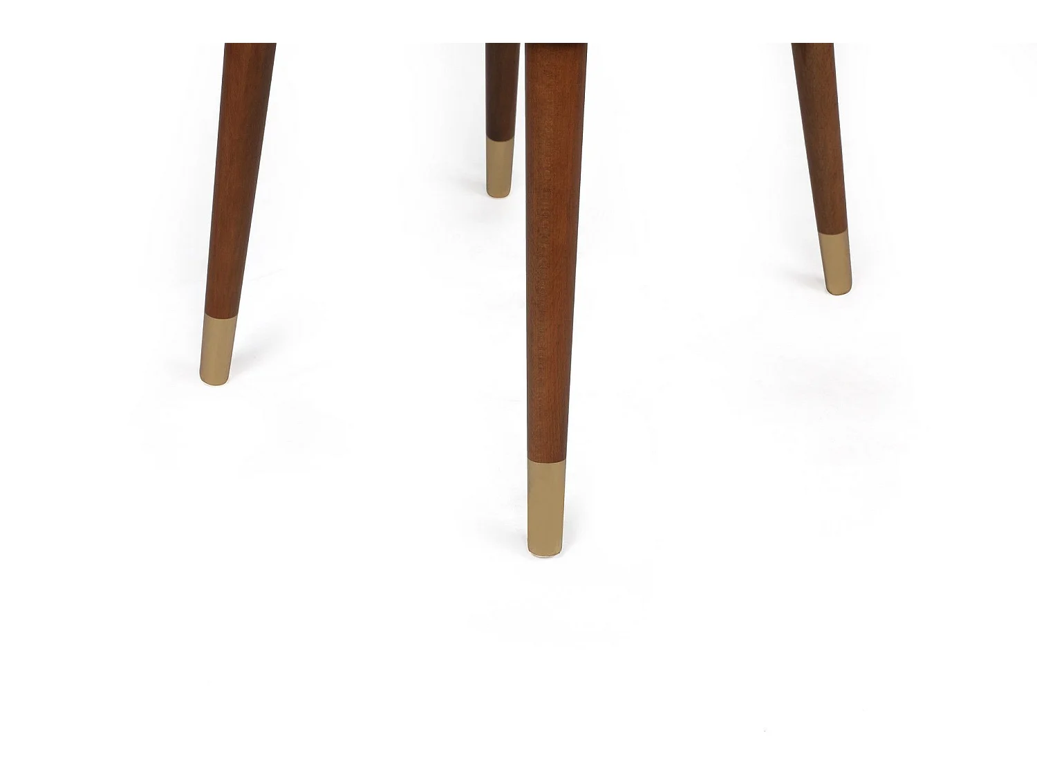 Lot de 2 chaises Vatri Velours Noir et Bois foncé et Or