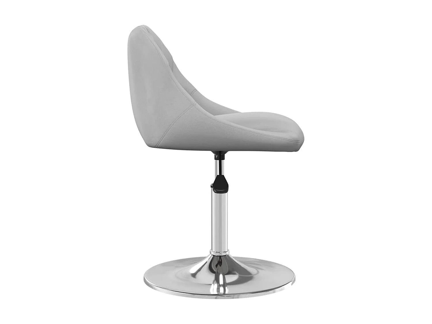 Chaises pivotantes de salle à manger 4 pcs Gris clair Velours 25