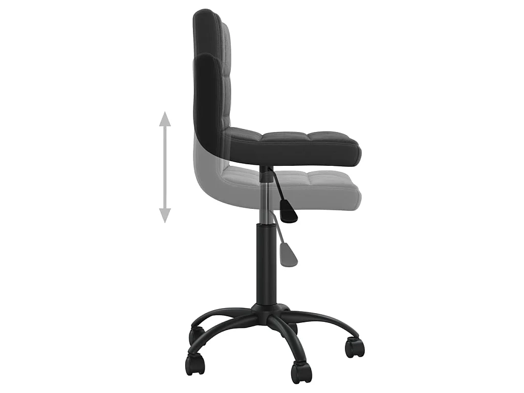 Chaise pivotante de salle à manger Noir Velours