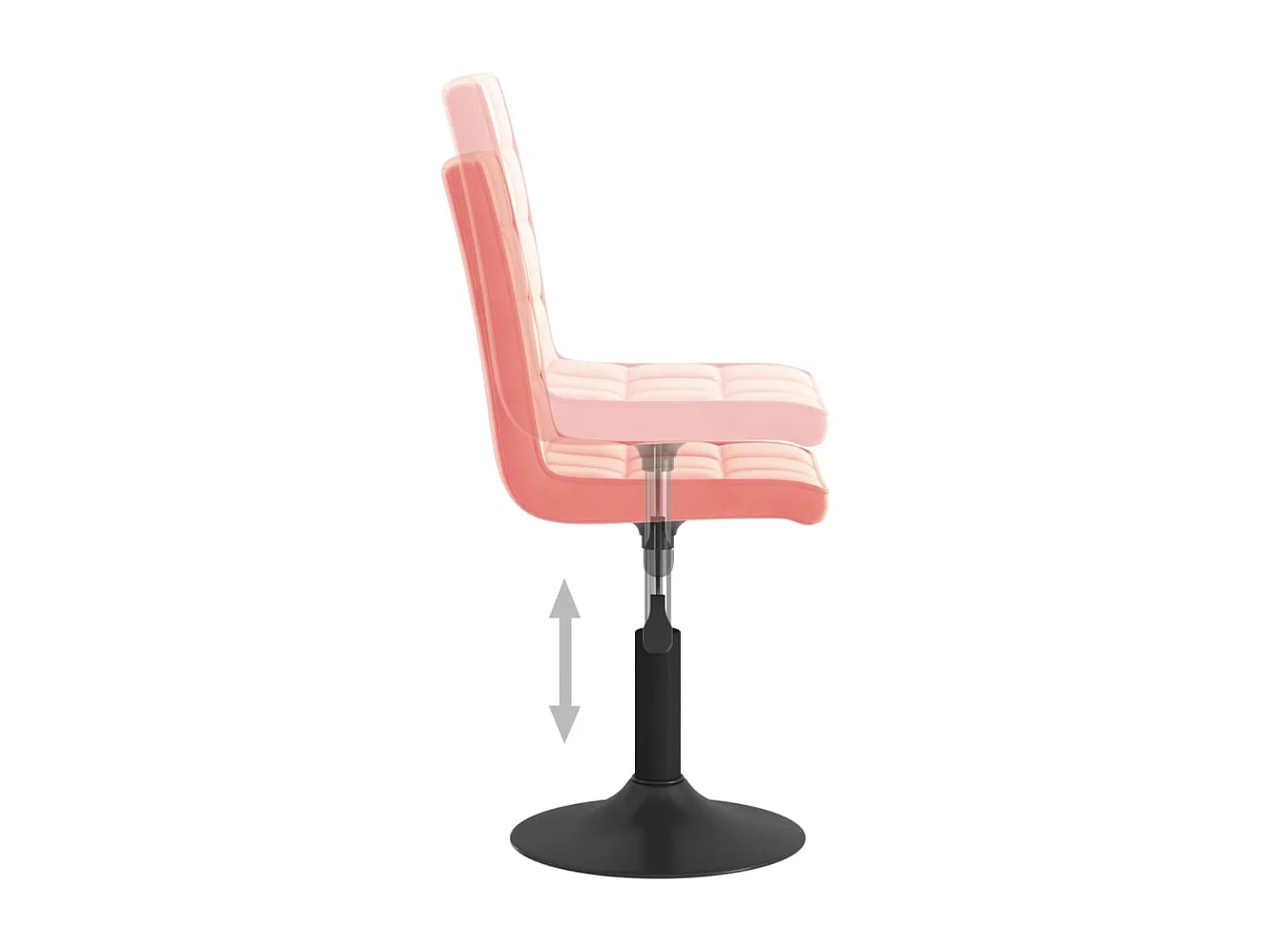 Chaises pivotantes à manger lot de 2 rose velours