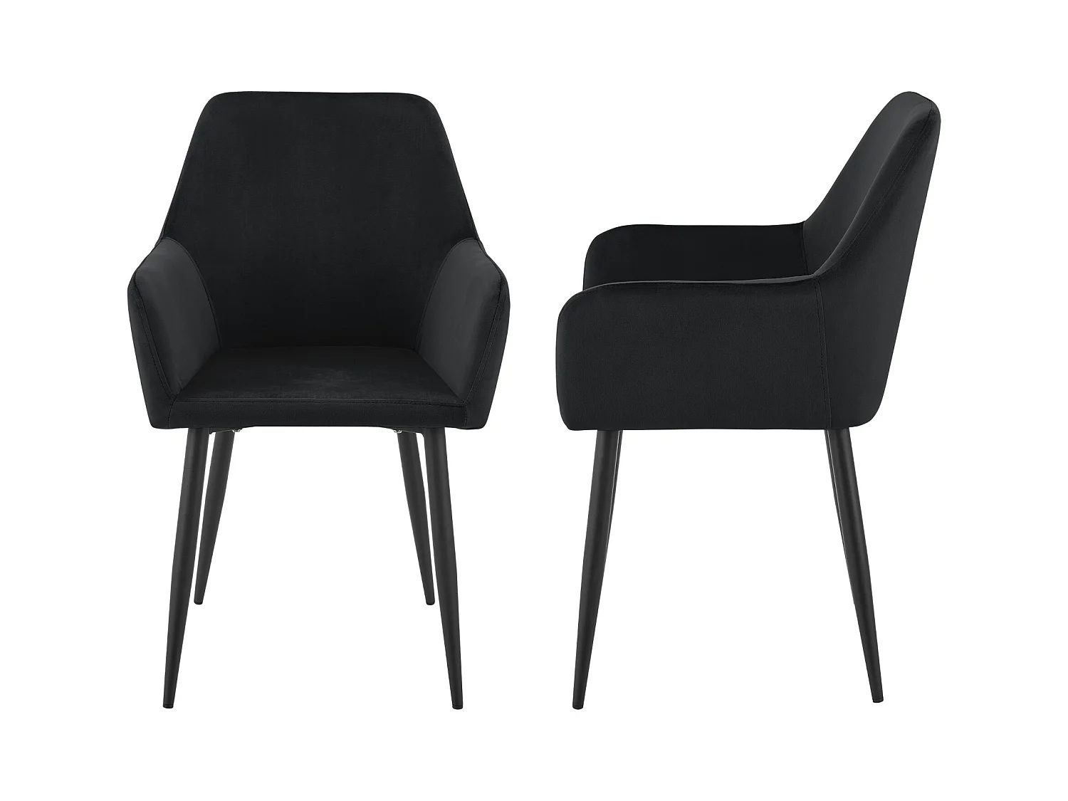 Lot de 2 chaises de salle à manger Hollola 86 x 57 x 56 cm noir [en.casa]