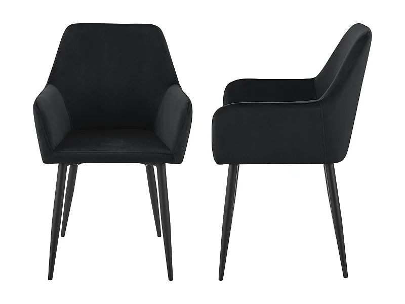 Lot de 2 chaises de salle à manger Hollola 86 x 57 x 56 cm noir [en.casa]