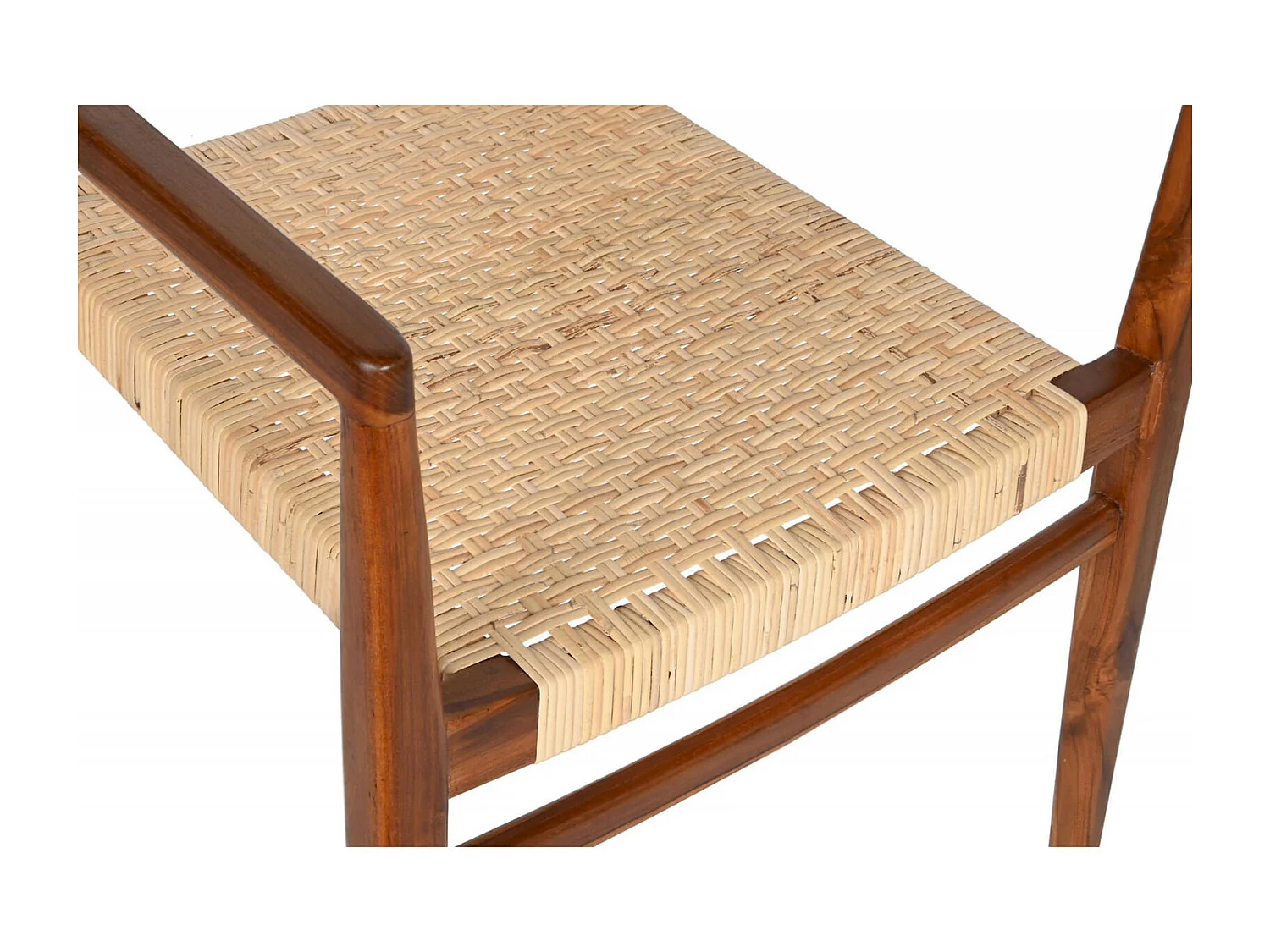 Chaise cuisine élégance teck et rotin épurée