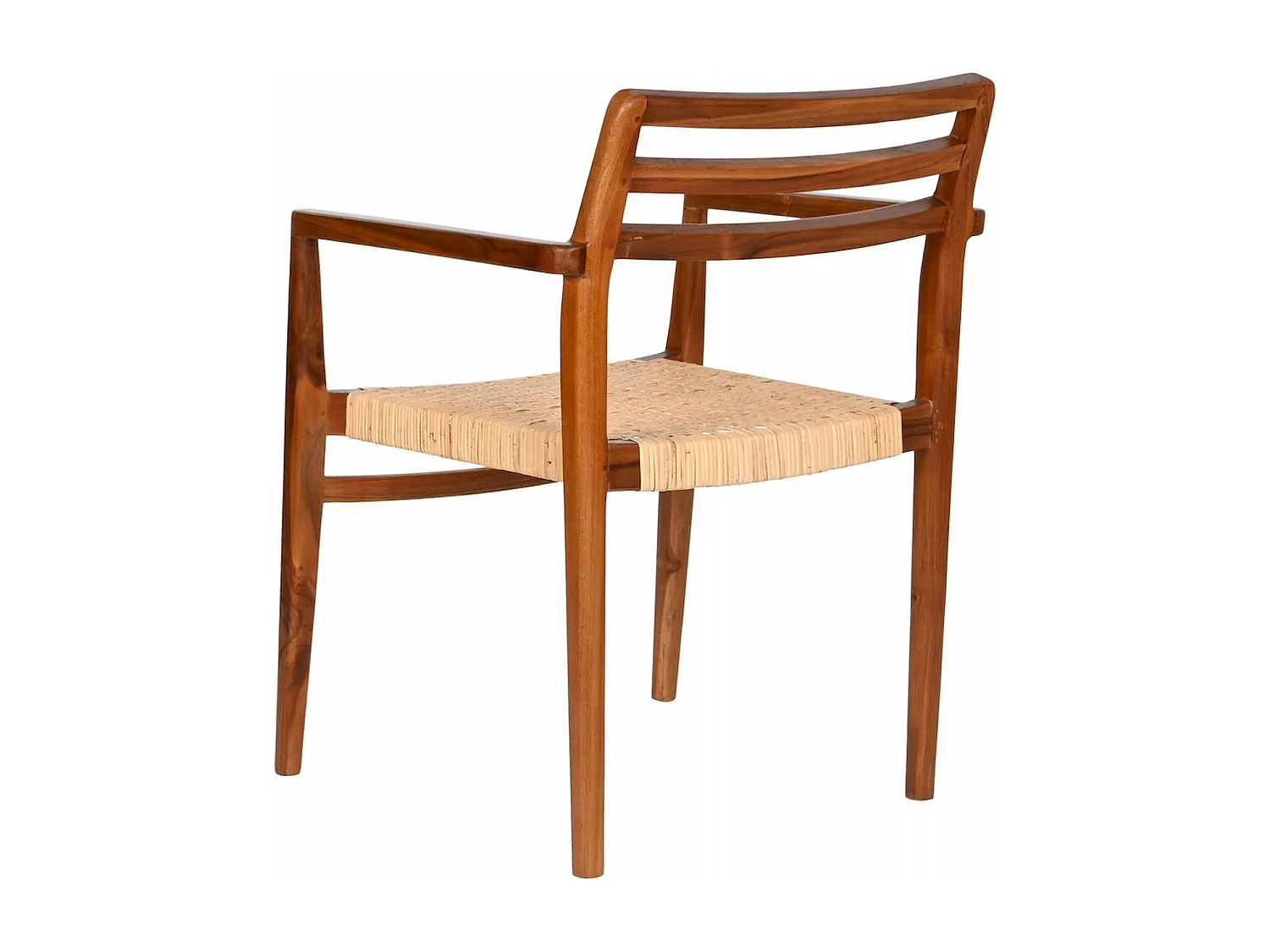 Chaise cuisine élégance teck et rotin épurée