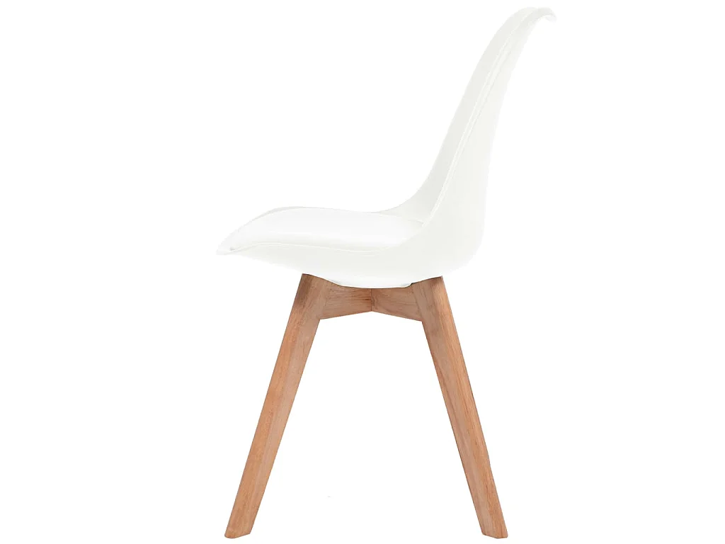 Chaises à manger lot de 6 Blanc Plastique