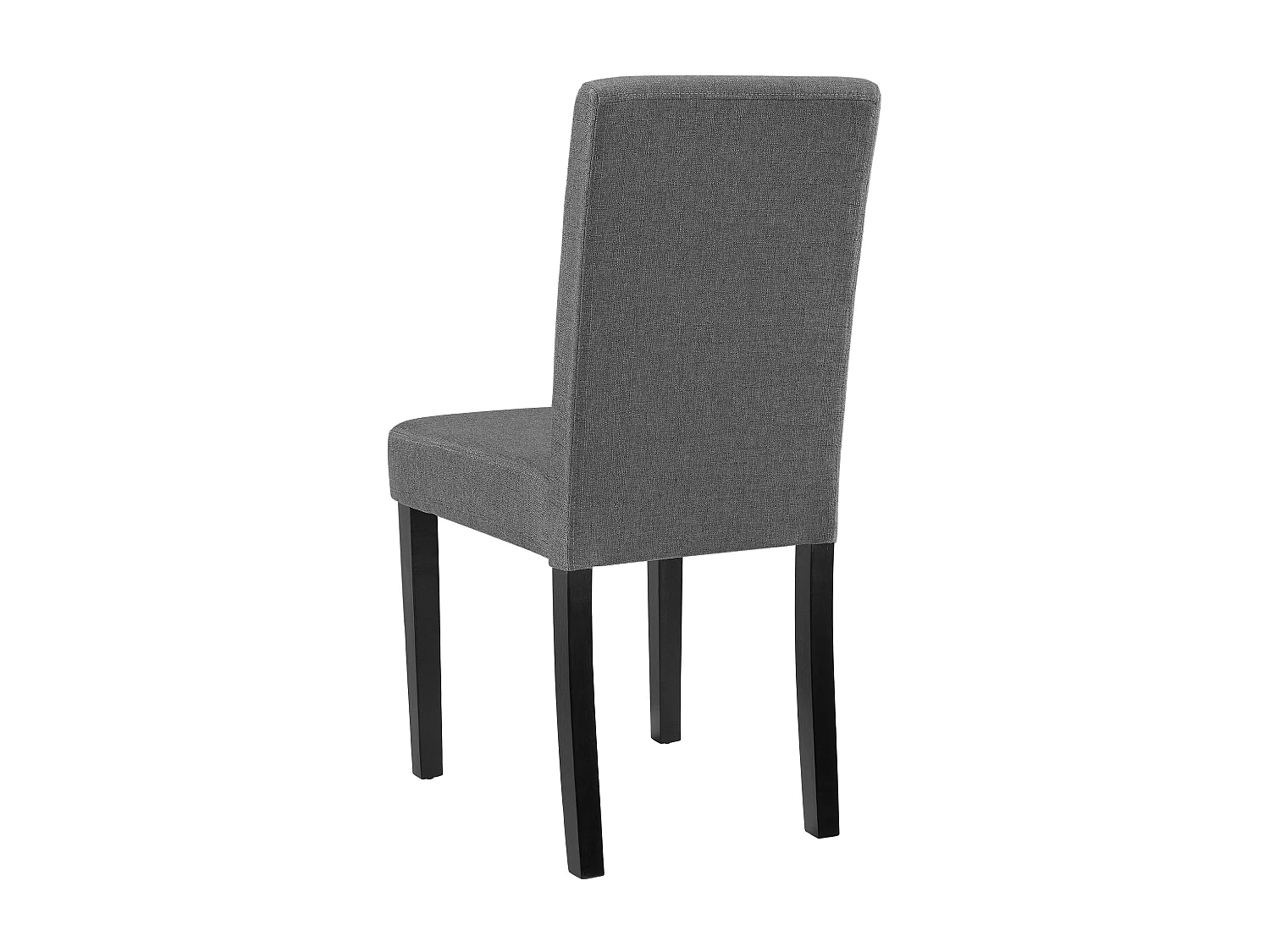 Set de 2 chaises rembourrées en tissu polyester 90 cm gris et noir 03_0003635