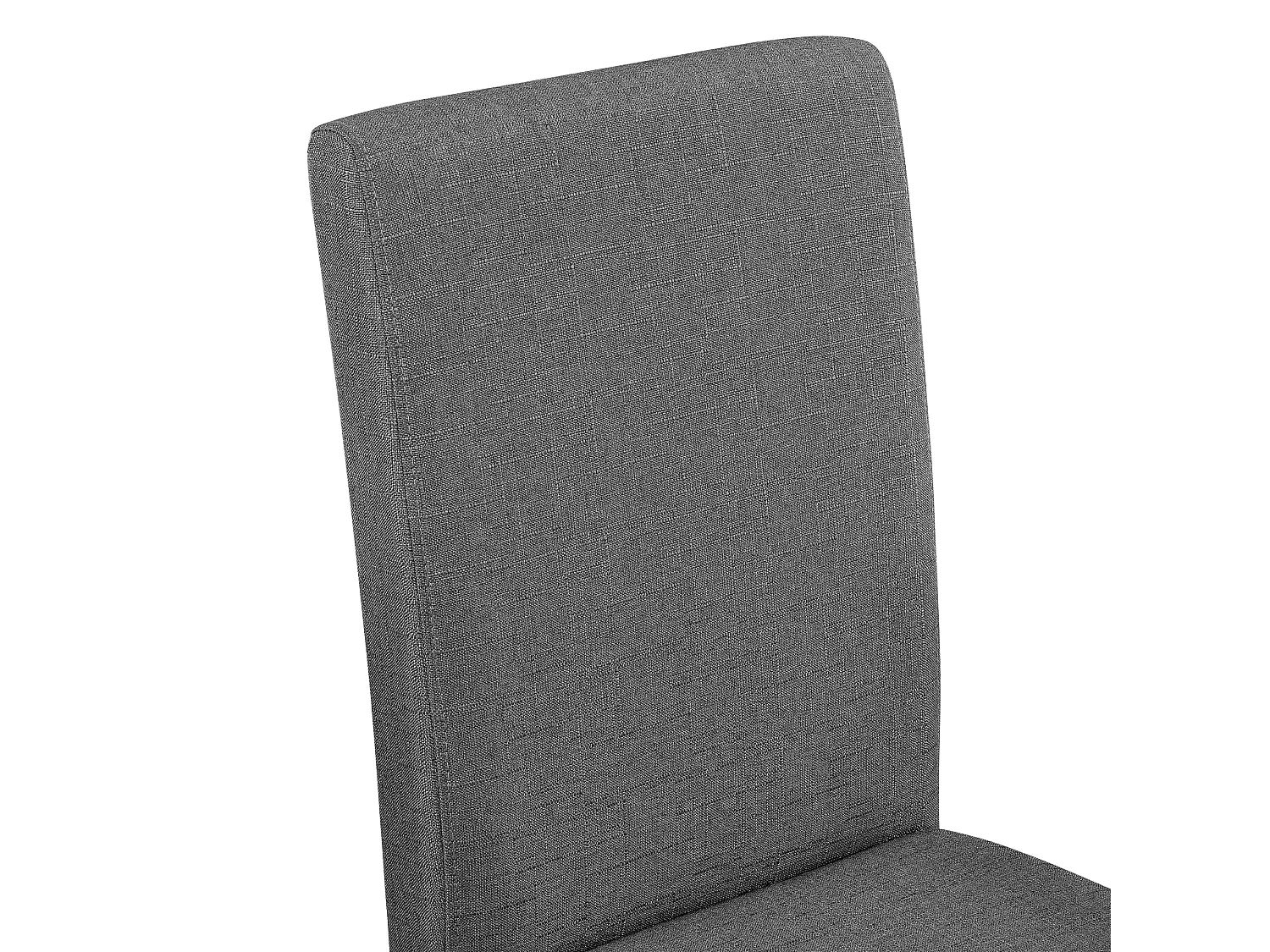 Set de 2 chaises rembourrées en tissu polyester 90 cm gris et noir 03_0003635