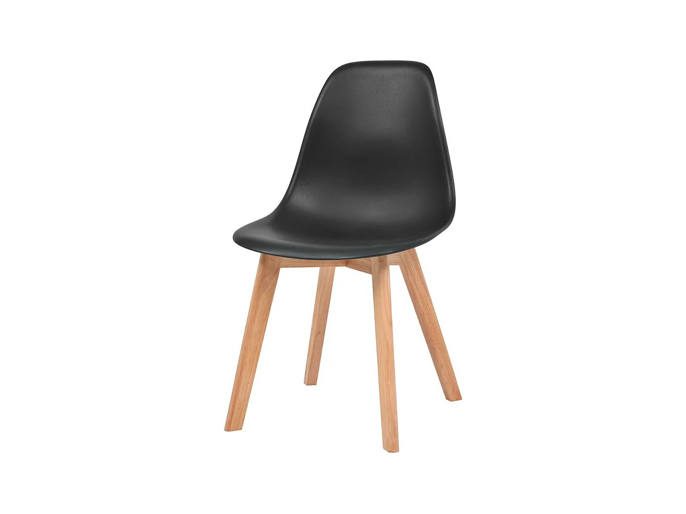 Chaises de salle à manger 6 pcs Noir Plastique 3
