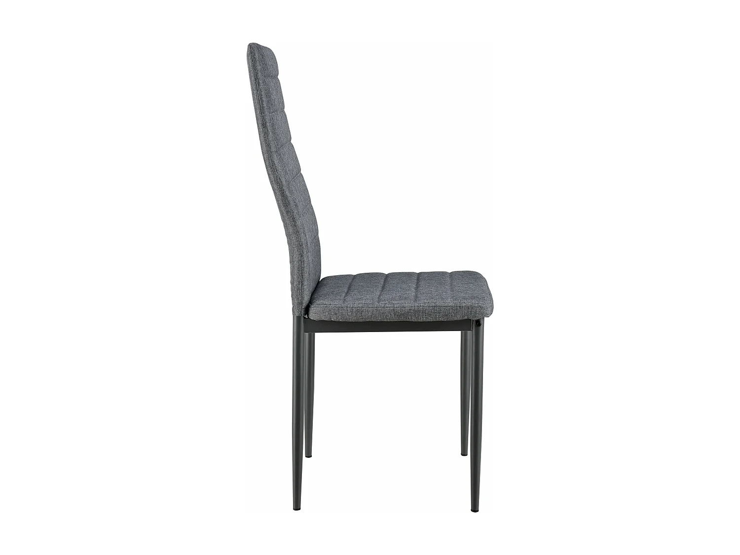 Lot de 2 chaises de salle à manger siège de cuisine rembourré acier et polyester 96 cm gris 03_0002775