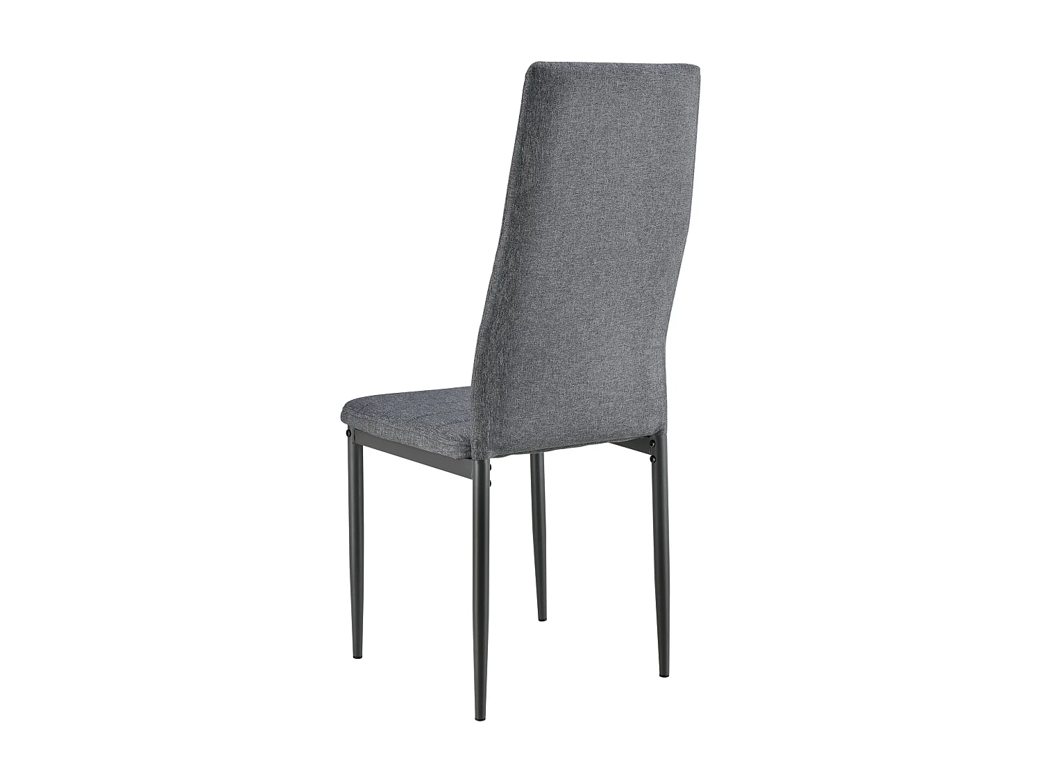 Lot de 2 chaises de salle à manger siège de cuisine rembourré acier et polyester 96 cm gris 03_0002775