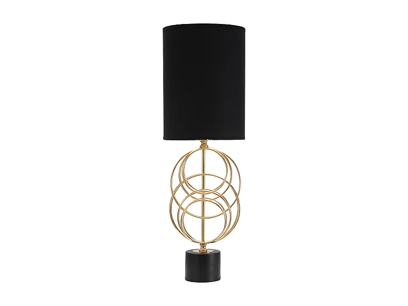 Lampe à Poser Design en Métal "Circly" 65cm Noir & Or