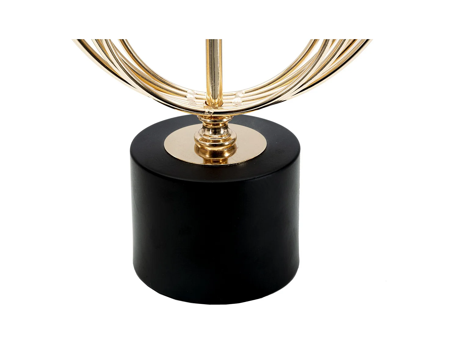 Lampe à Poser Design en Métal "Circly" 65cm Noir & Or