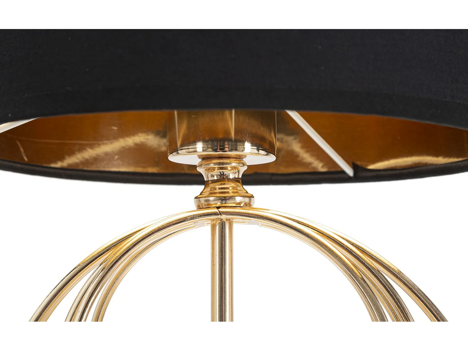 Lampe à Poser Design en Métal "Circly" 65cm Noir & Or