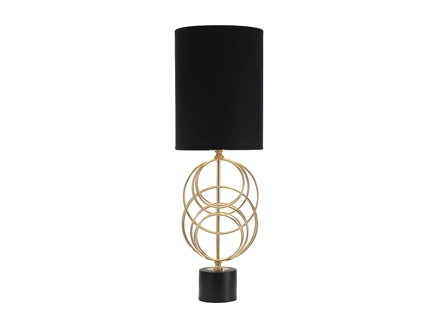 Lampe à Poser Design en Métal "Circly" 65cm Noir & Or
