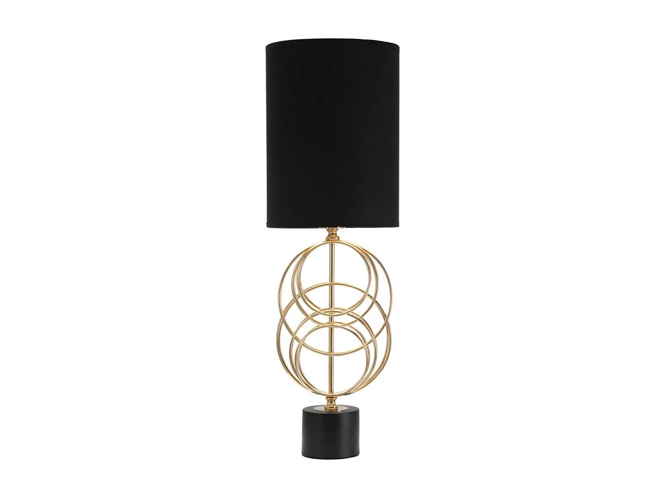 Lampe à Poser Design en Métal "Circly" 65cm Noir & Or