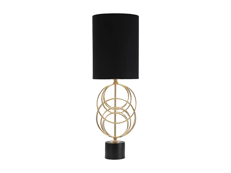 Lampe à Poser Design en Métal "Circly" 65cm Noir & Or