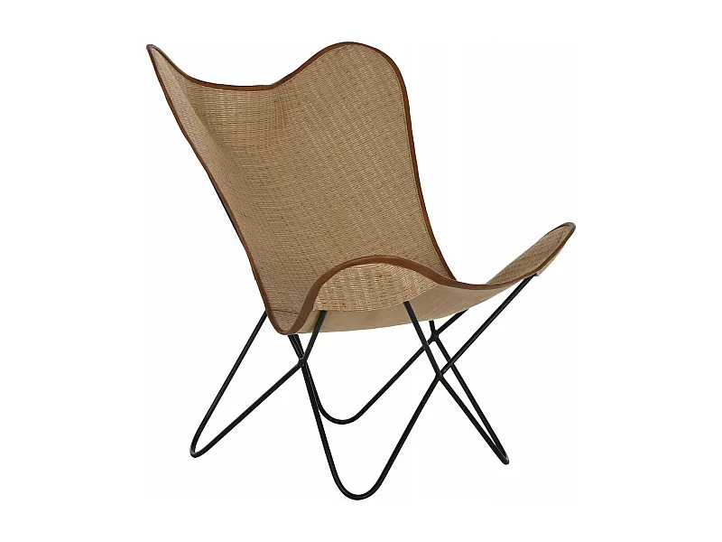 Chaise papillon élégante en rotin pour intérieur moderne