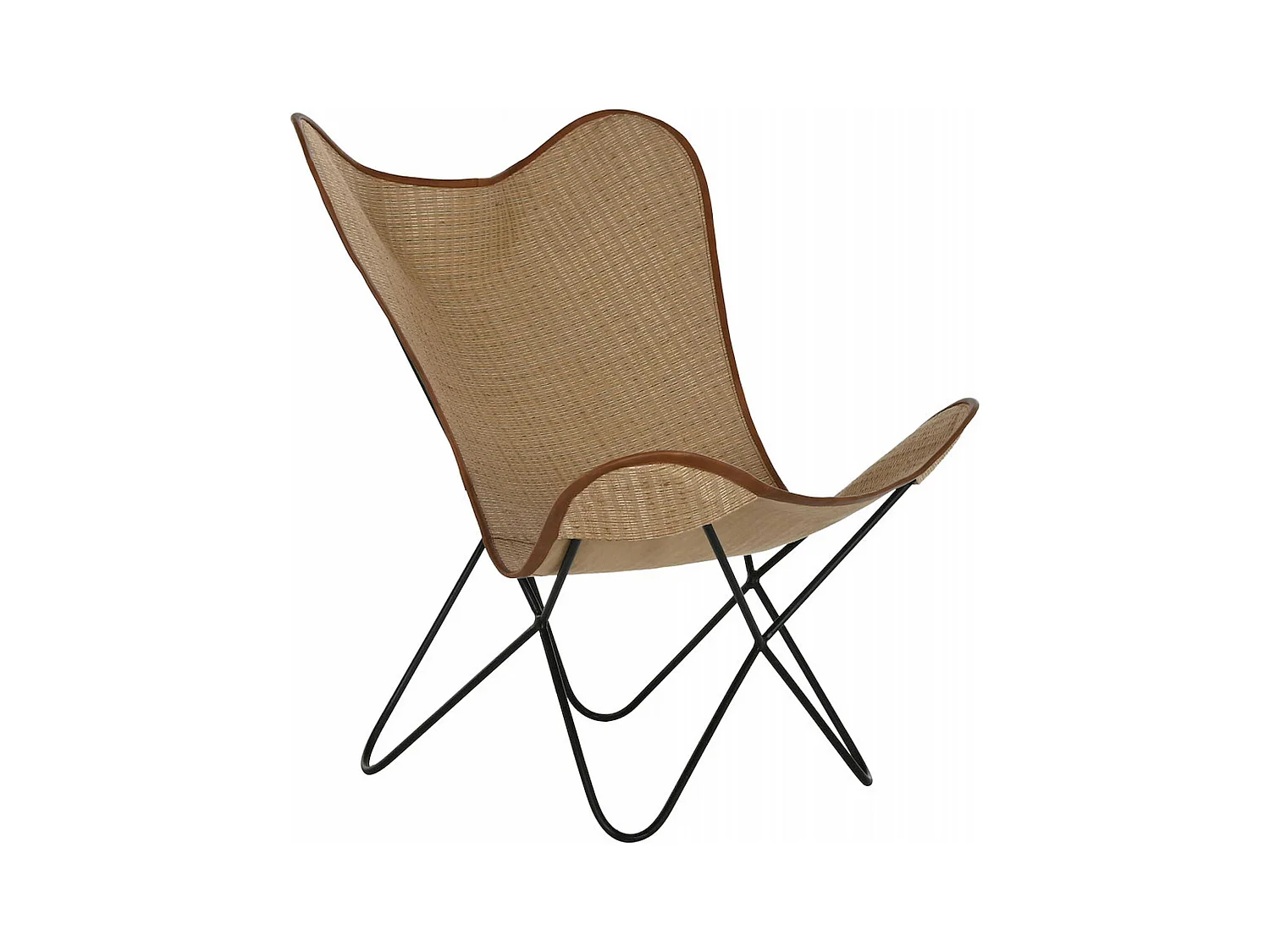 Chaise papillon élégante en rotin pour intérieur moderne