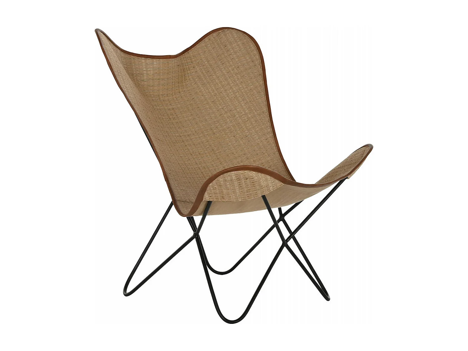 Chaise papillon élégante en rotin pour intérieur moderne