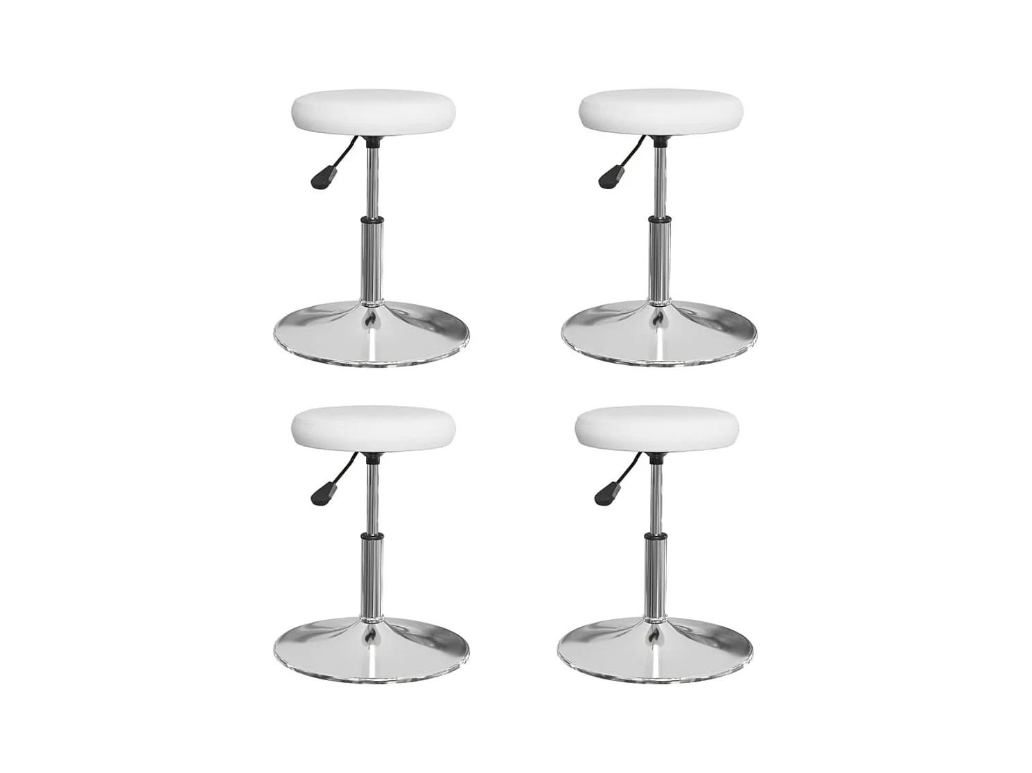Chaises de salle à manger 4 pcs Blanc Similicuir 20