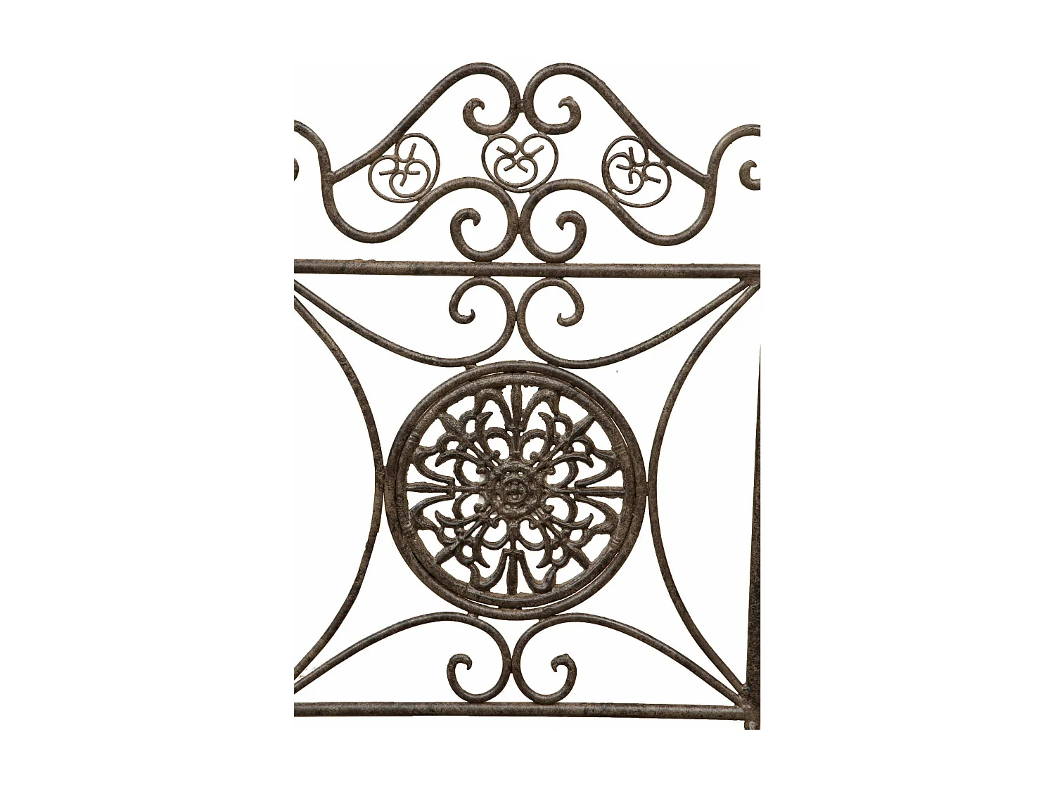 BISCOTTINI Chaise de jardin pliante - Fer forgé - Extérieur - Chaise de bistrot vintage - Mobilier de jardin - Terrasse - Balcon 39x39x96 cm