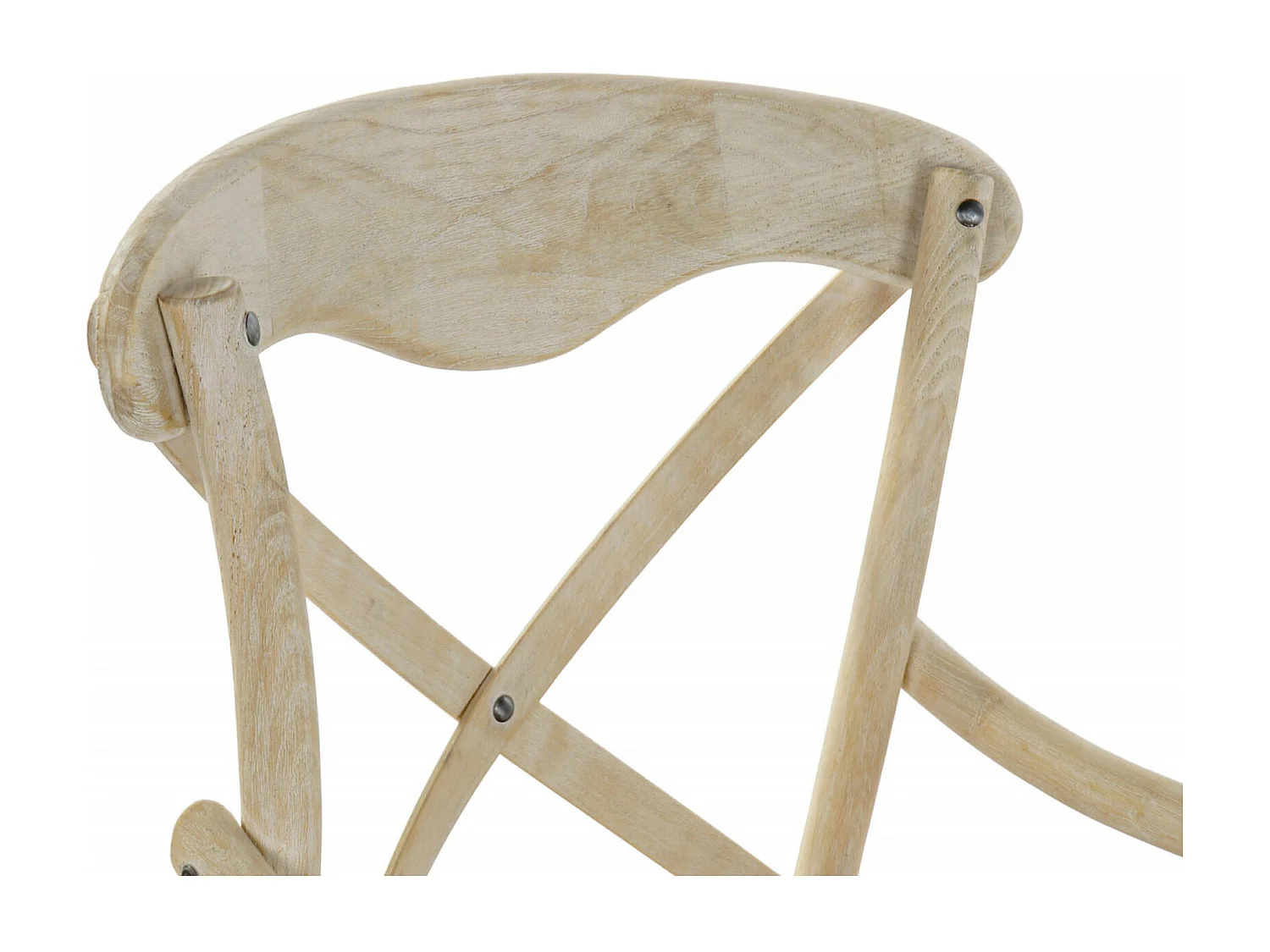 Chaise de cuisine élégance rotin blanc vieilli