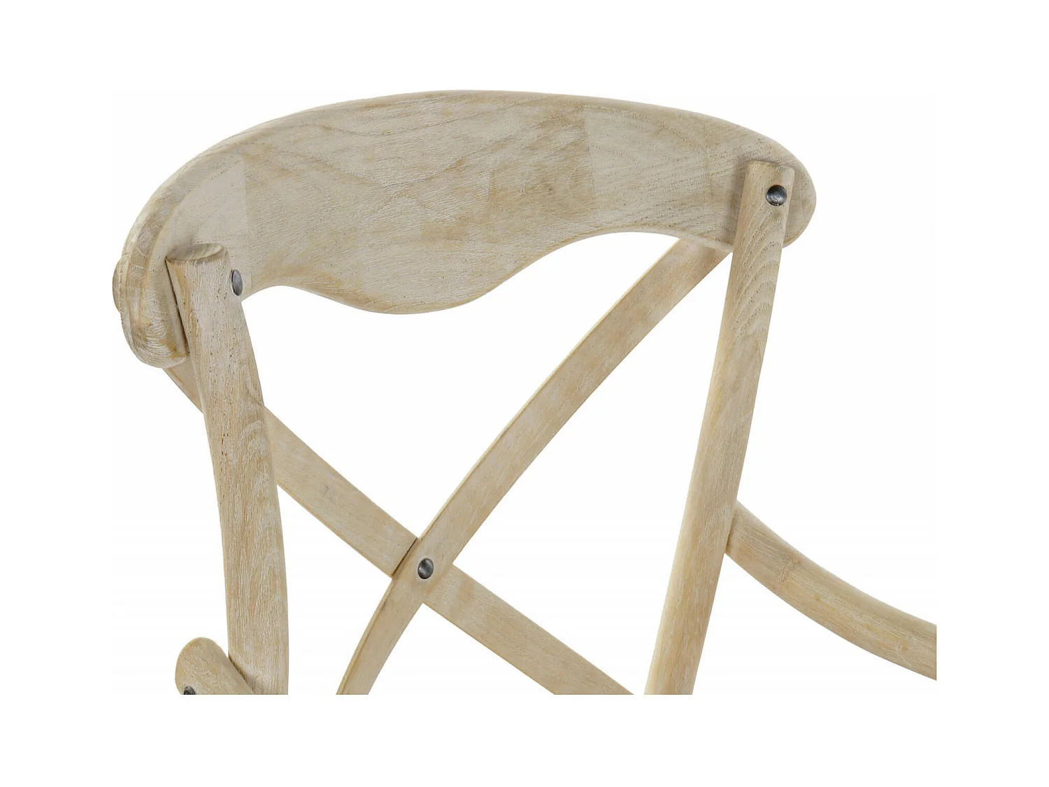 Chaise de cuisine élégance rotin blanc vieilli