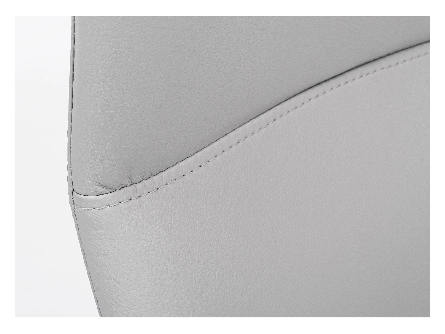 Lot de 4 chaises en simili cuir avec pieds acier chromé - Collection Thelma-Gris clair