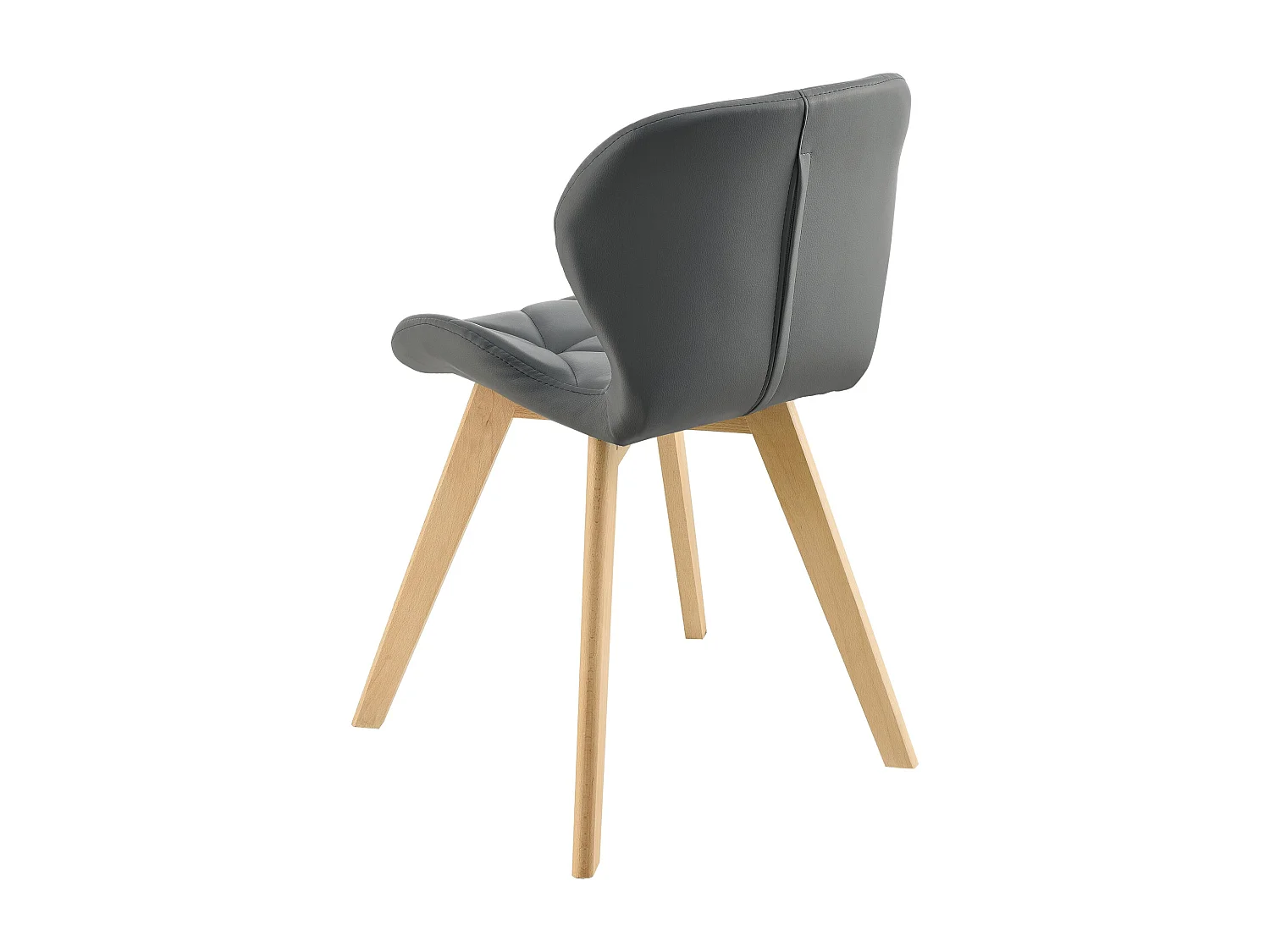 Lot de 4 chaises similicuir 81 x 57 x 49 cm gris 03_0006775