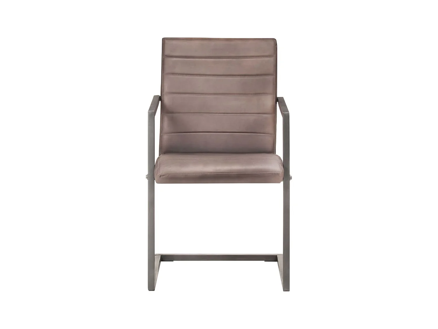 Lot de 4 chaises de salle à manger cuisine cantilever design rétro cuir véritable marron CDS021393