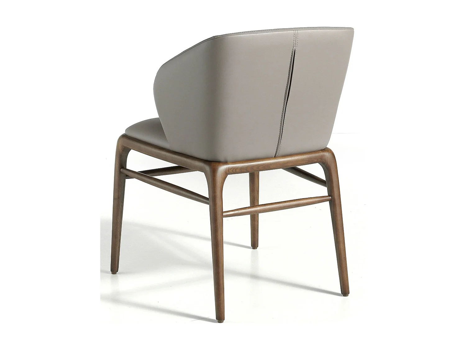 Chaise rembourrée en simili structure bois de frêne