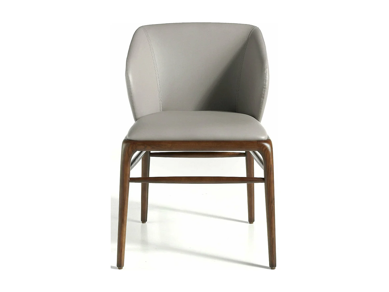 Chaise rembourrée en simili structure bois de frêne