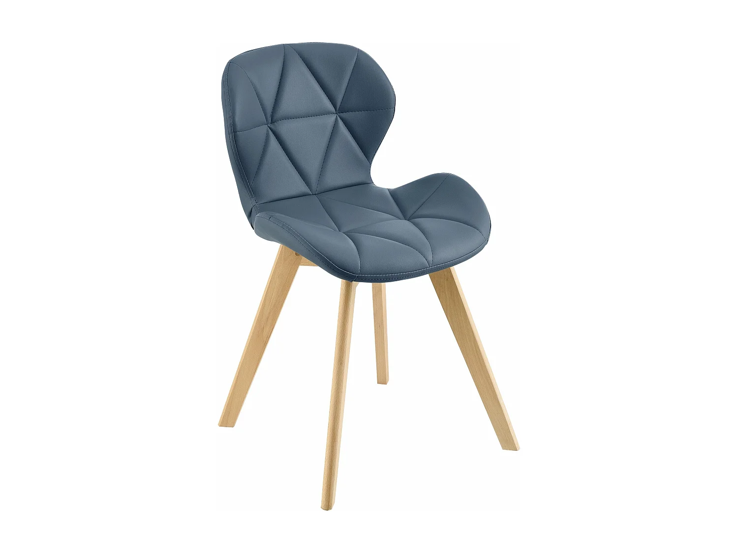 Conjunto de 2 cadeiras em couro sintético 81 x 57 x 49 cm azul 03_0006757
