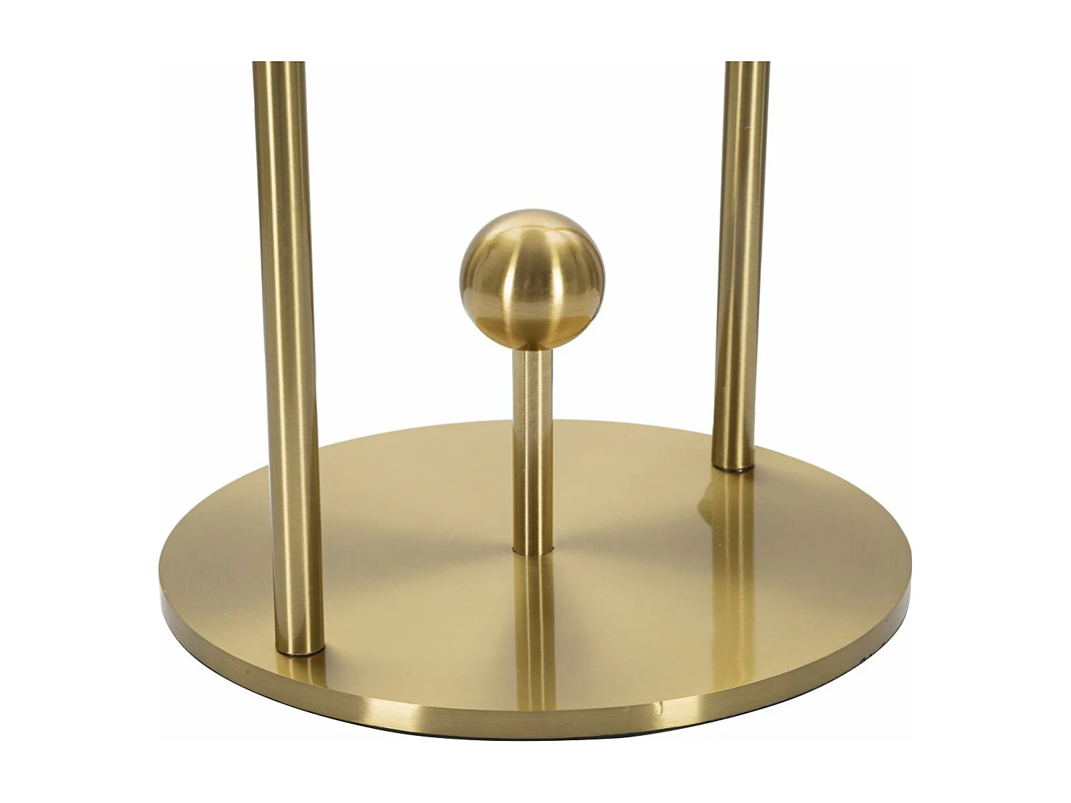 Lampada da tavolo con sfera in vetro bianco cm  Ø 21x47