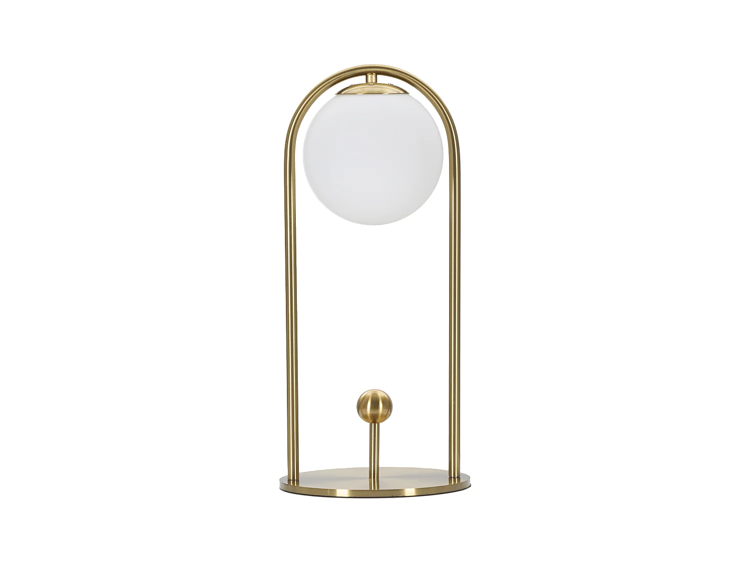 Lampe à Poser Design Arc "Luci" 47cm Blanc & Or