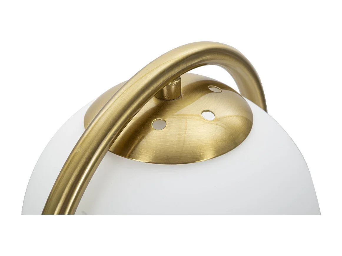 Lampe à Poser Design Arc "Luci" 47cm Blanc & Or