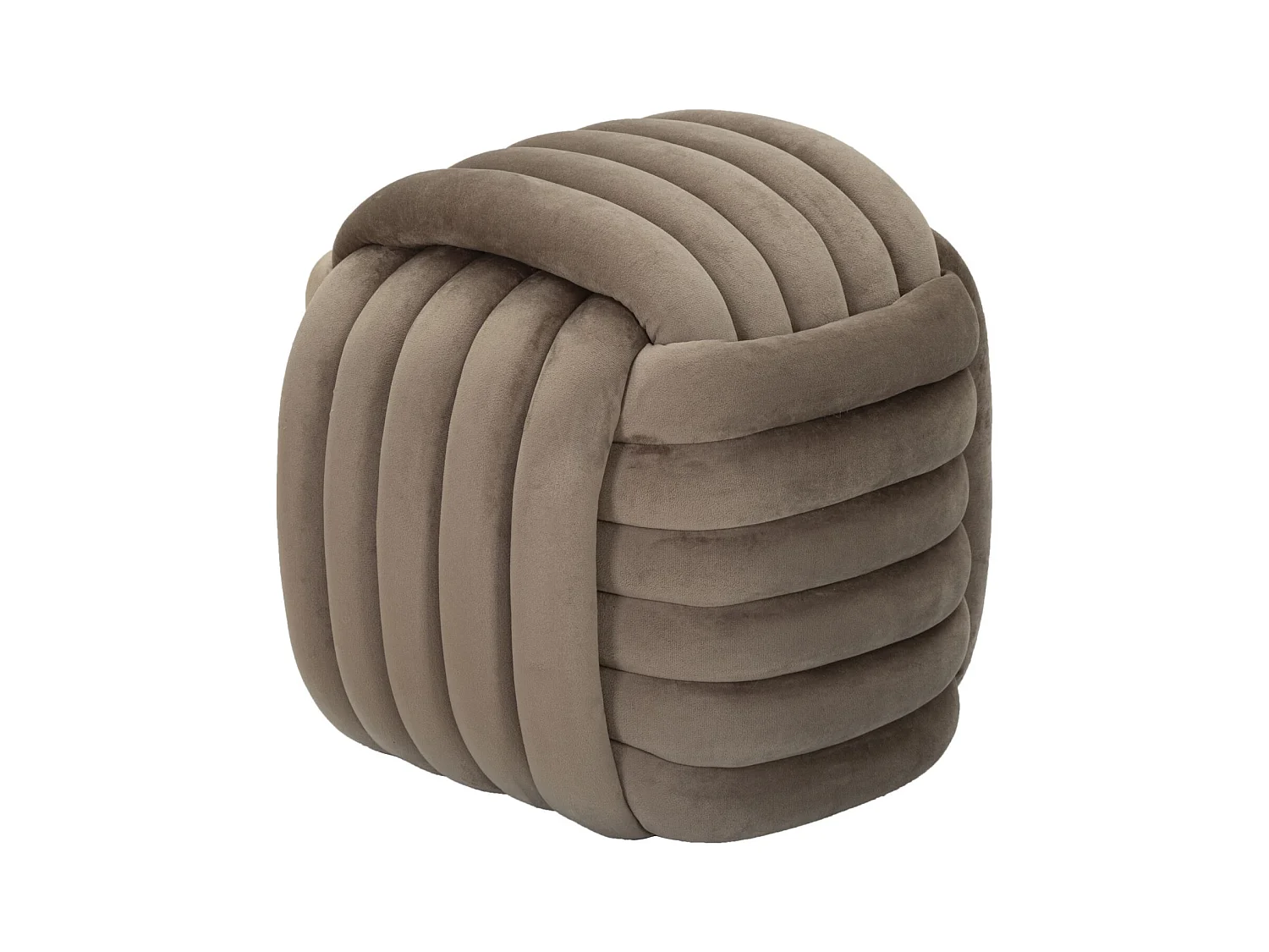 Pouf Design en Velours "Softy" 45cm Gris