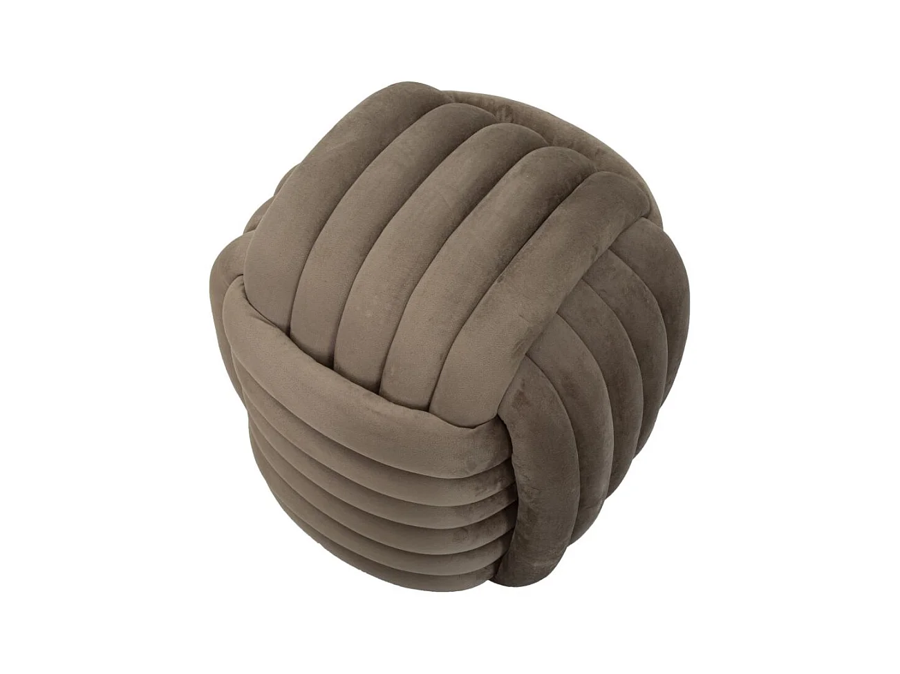 Pouf Design en Velours "Softy" 45cm Gris