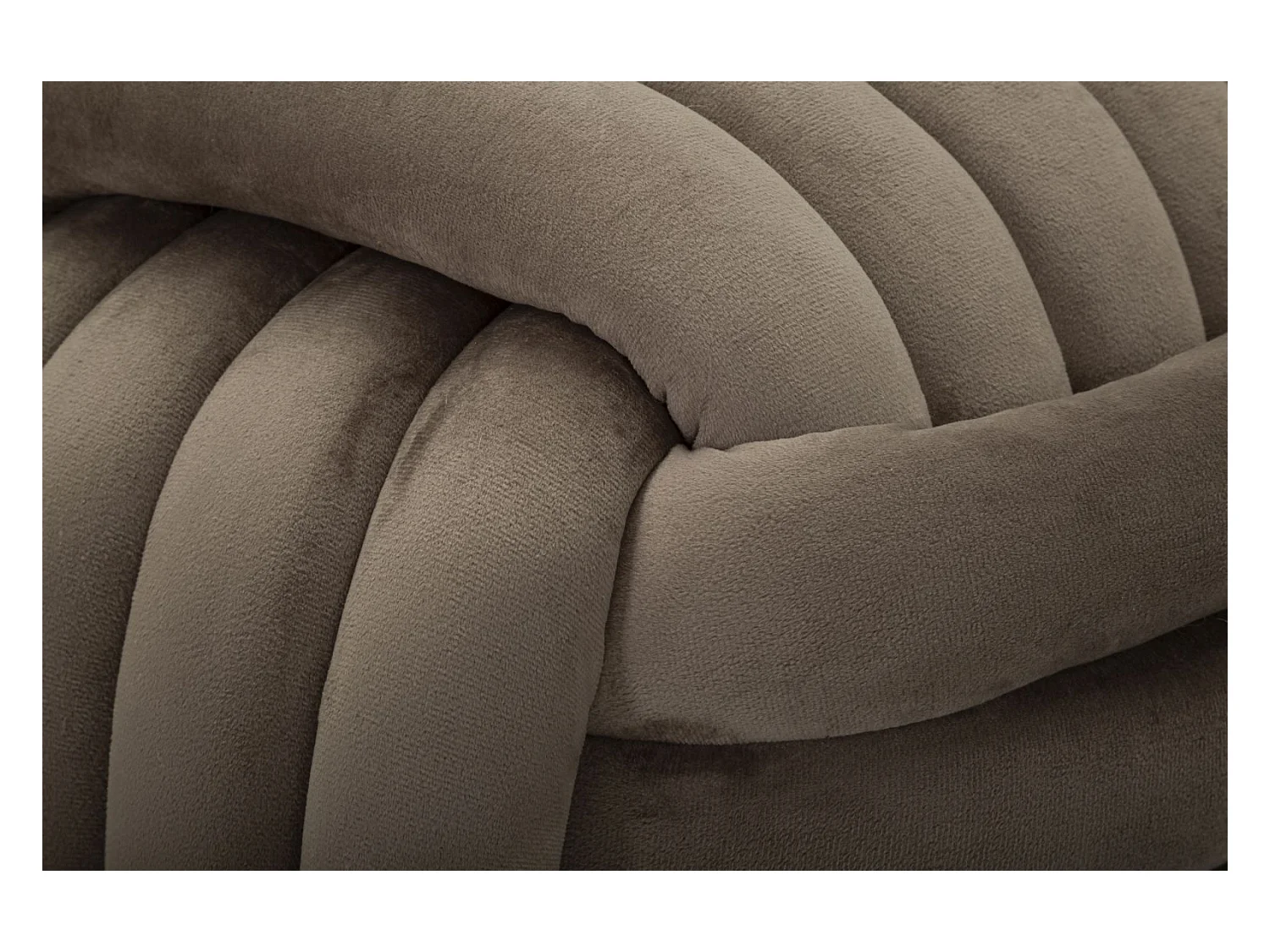 Pouf Design en Velours "Softy" 45cm Gris