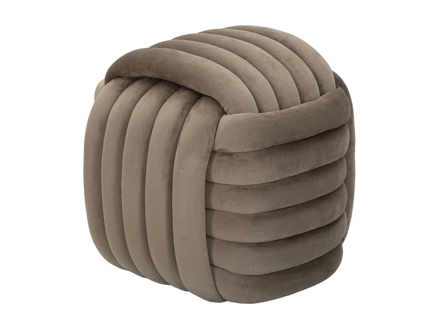 Pouf Design en Velours "Softy" 45cm Gris