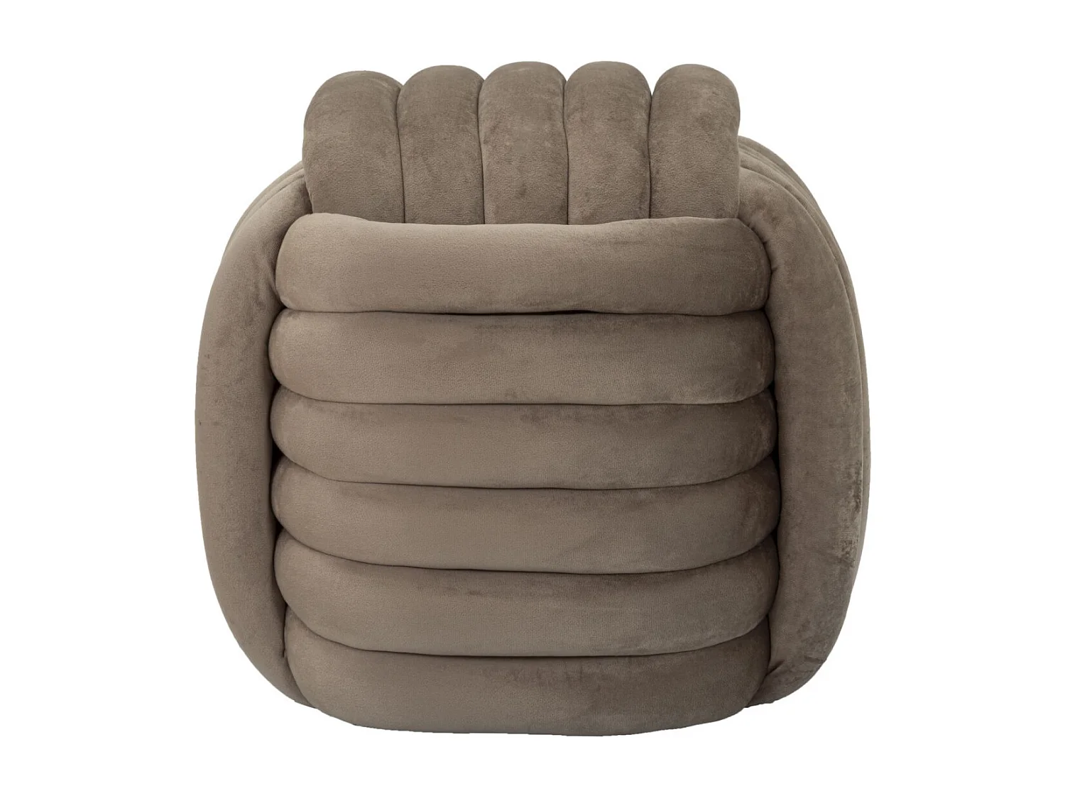 Pouf Design en Velours "Softy" 45cm Gris
