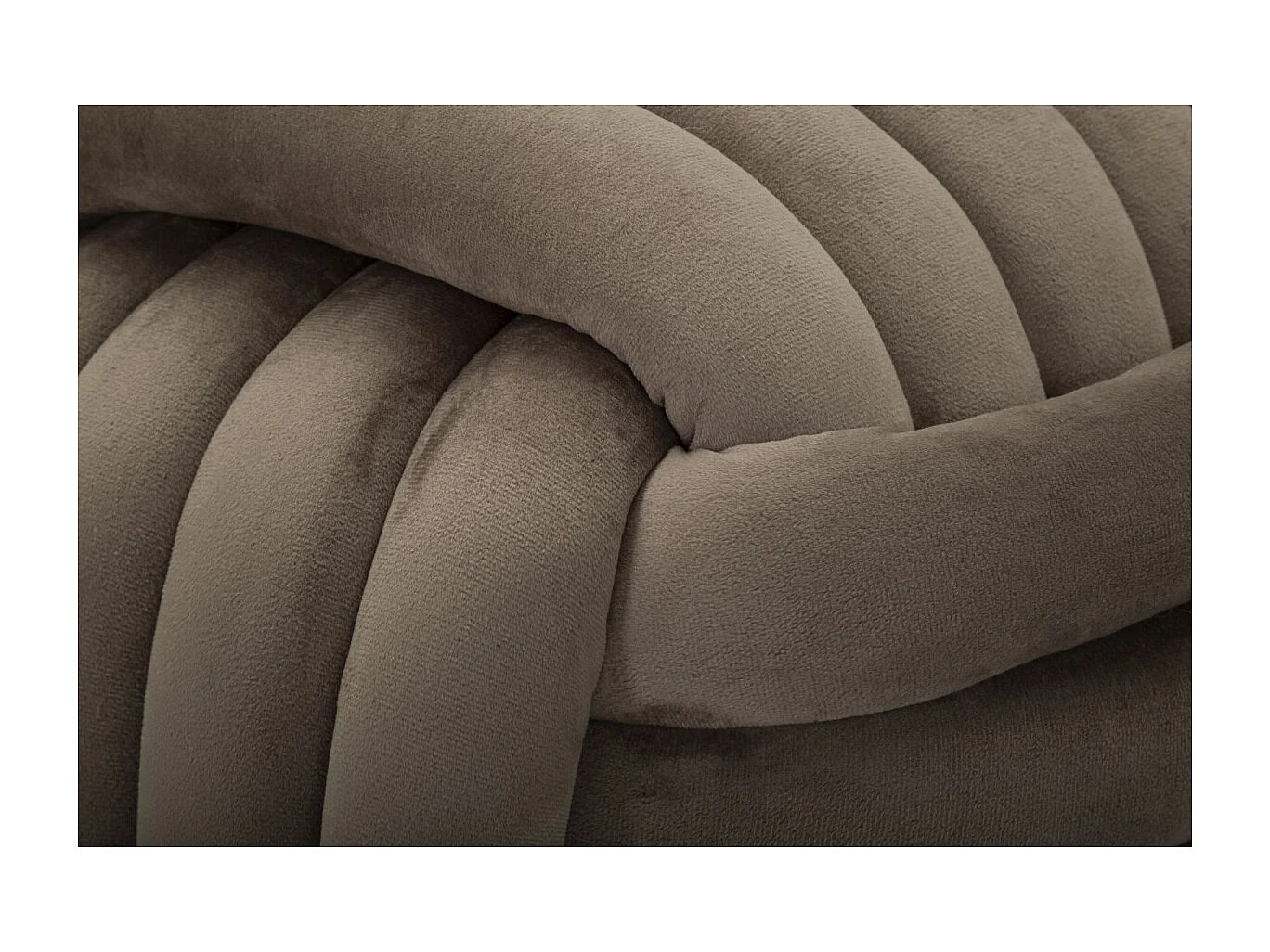 Pouf Design en Velours "Softy" 45cm Gris