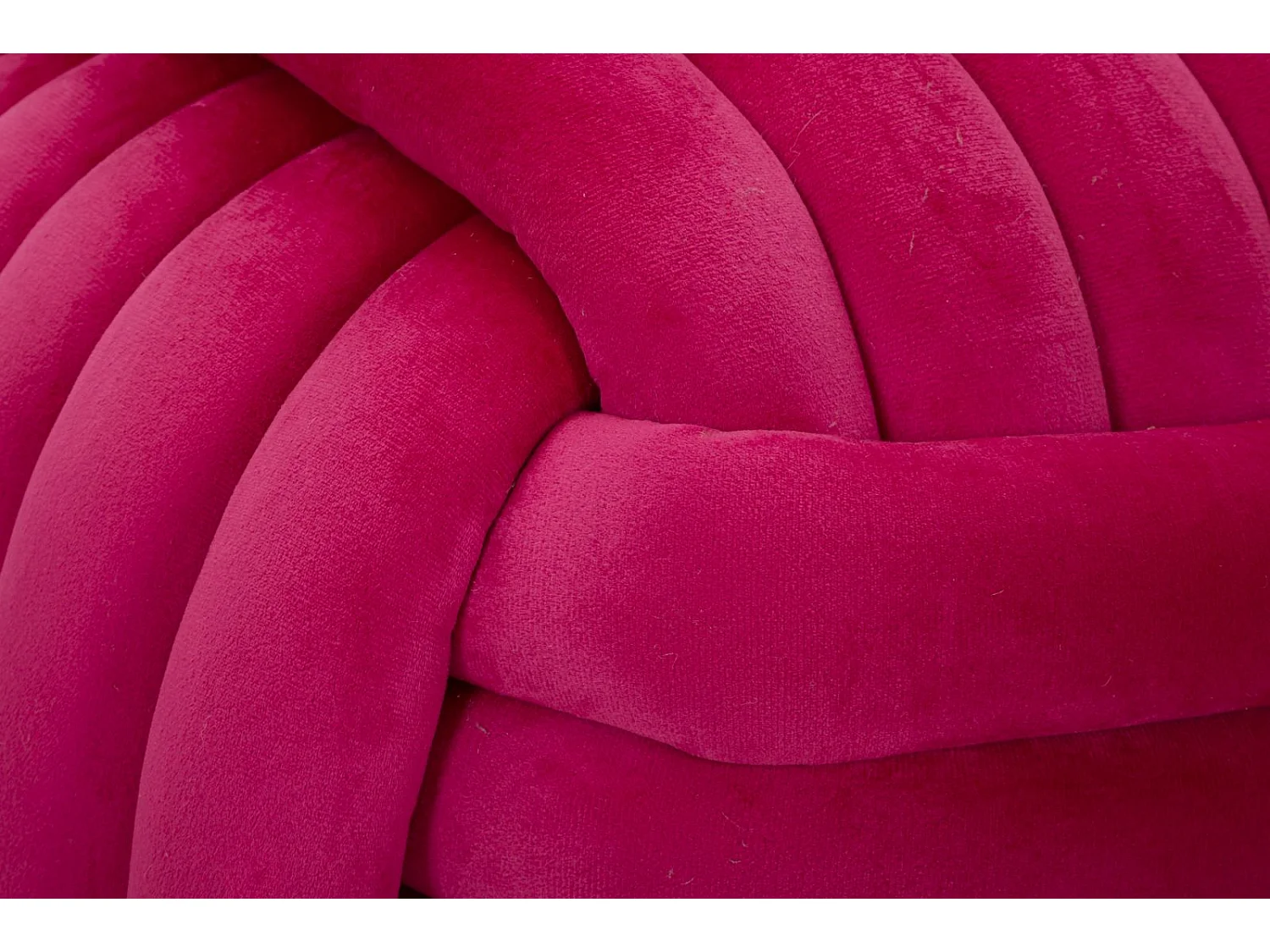 Pouf Design en Velours "Softy" 45cm Fuchsia