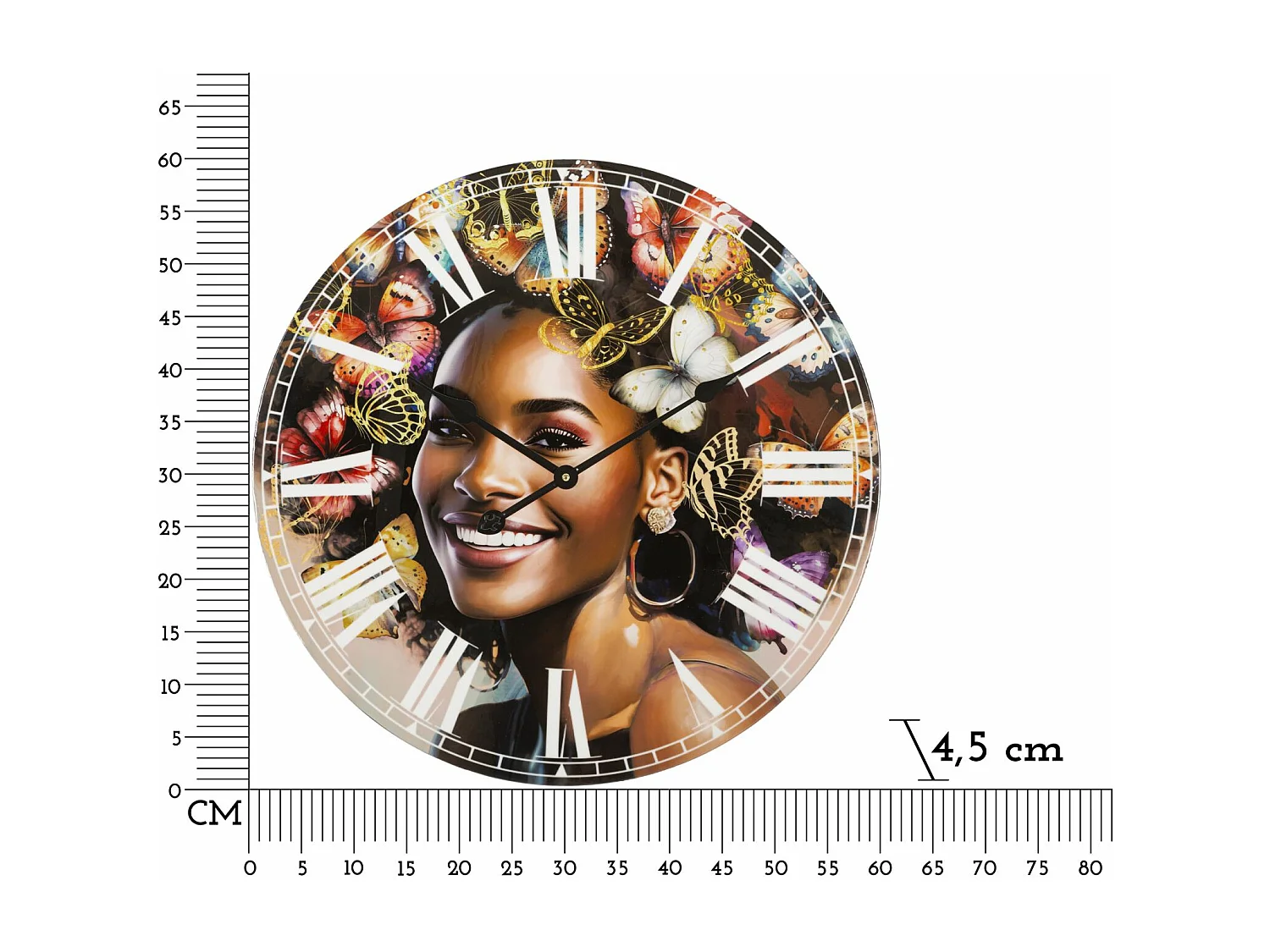 Orologio da parete multicolore cm Ø 60x4,5.