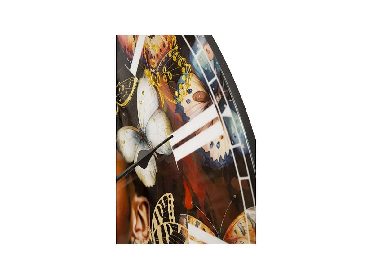 Zegar ścienny do salonu - wielokolorowy, płyta MDF, nowoczesny, wys. 60 cm - Clock Kourt
